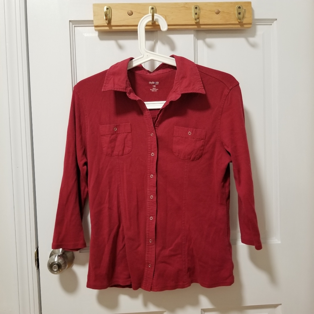 ♠ Style & Co. Summer Top with Cropped Sleeve